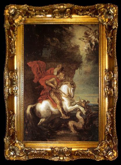 framed  DYCK, Sir Anthony Van St George and the Dragon dfg, ta009-2